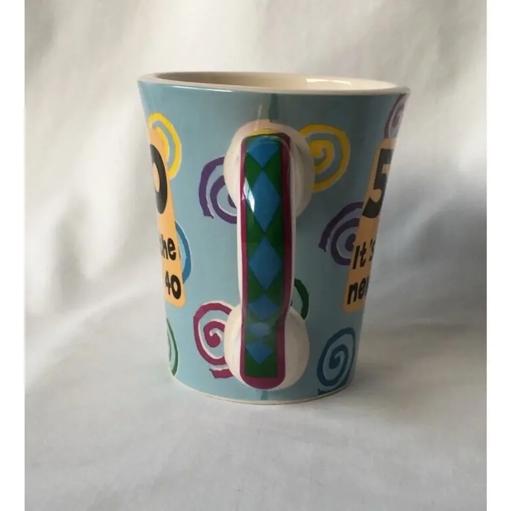 Tumbleweed‎ Pottery Cup 50th Birthday Mug